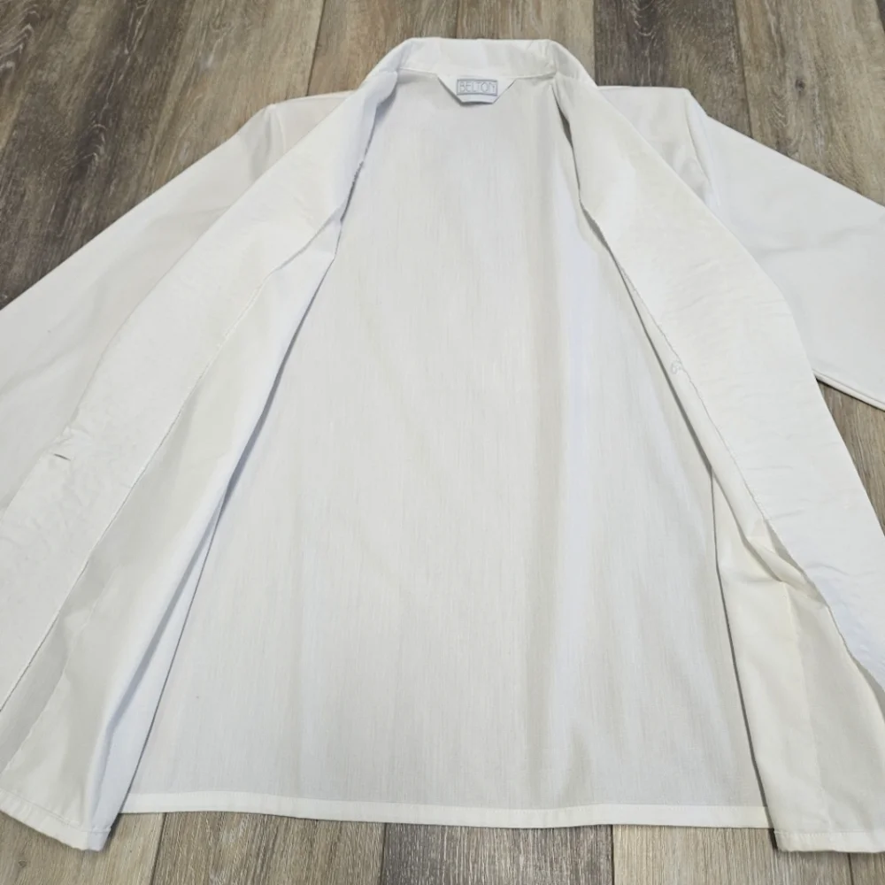 Belton Vintage White Lightweight Cotton Blazer Women's Onesize Large XL Classic - Picture 3 of 6
